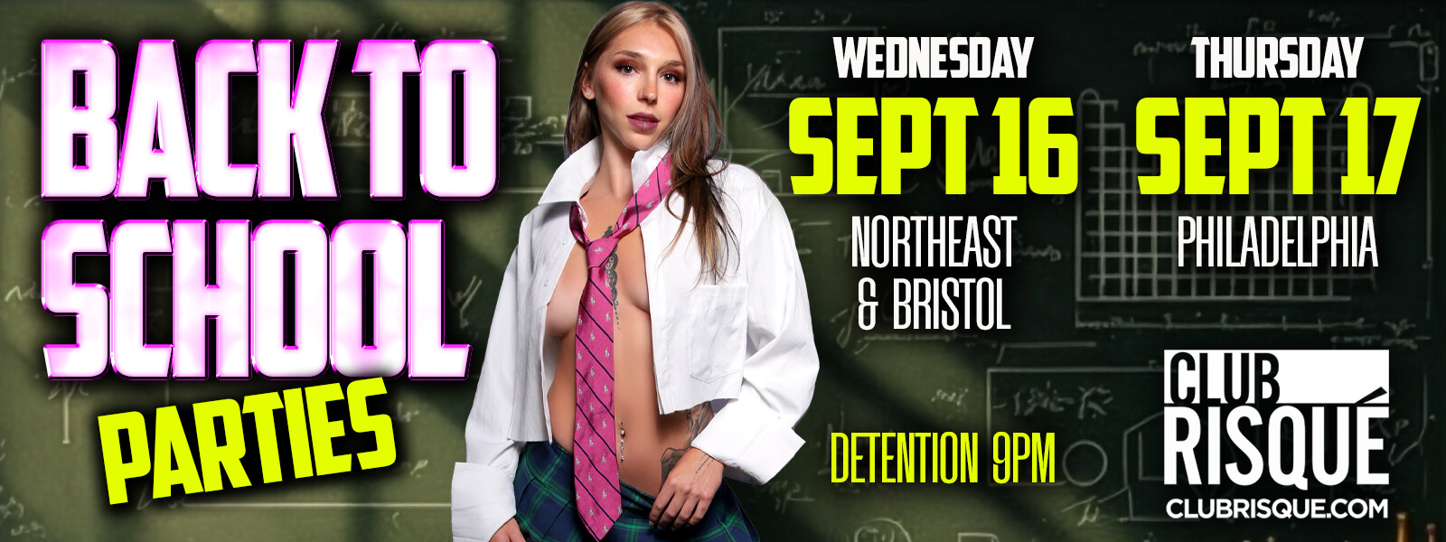 Club Risque BACK TO SCHOOL 2026 Sept WEBBANNER 07 29 26